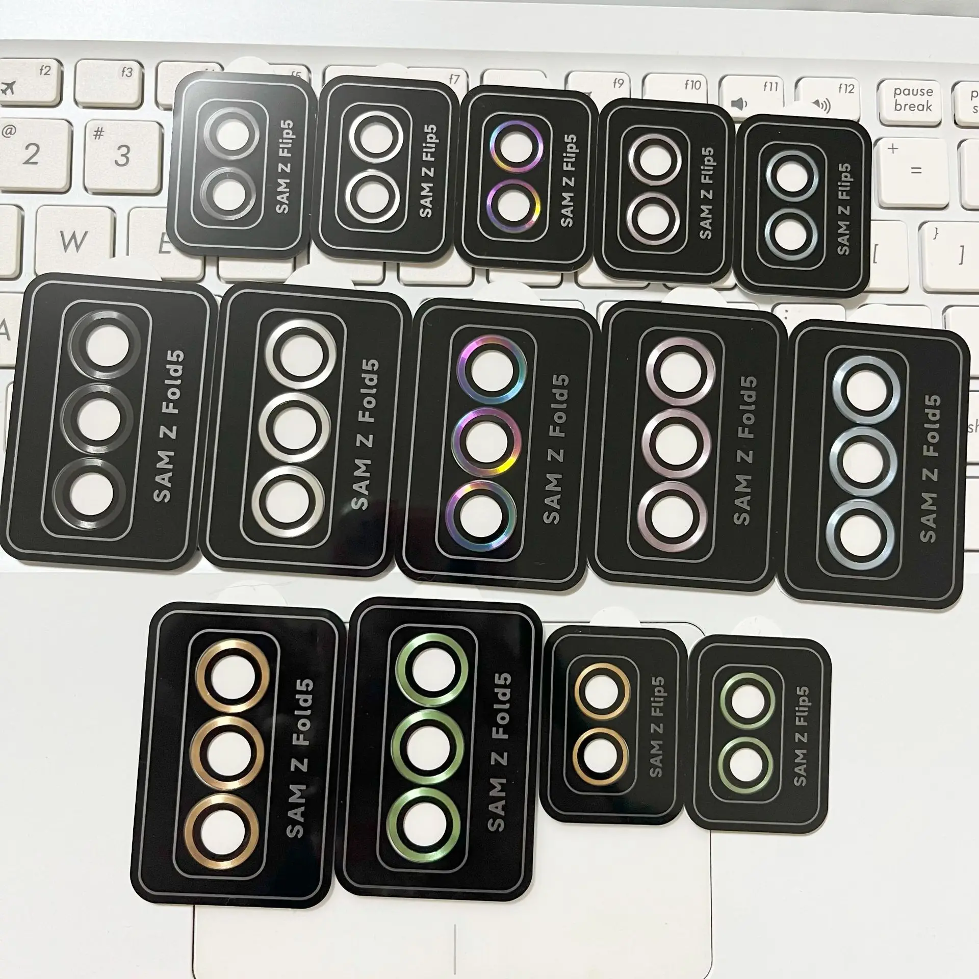 Colorful 3D 9H Easy Install Camera Tempered Film for Samsung Galaxy Z FOLD 5 FOLD5 FLIP 5 4 3 Lens Protector Lens Protector