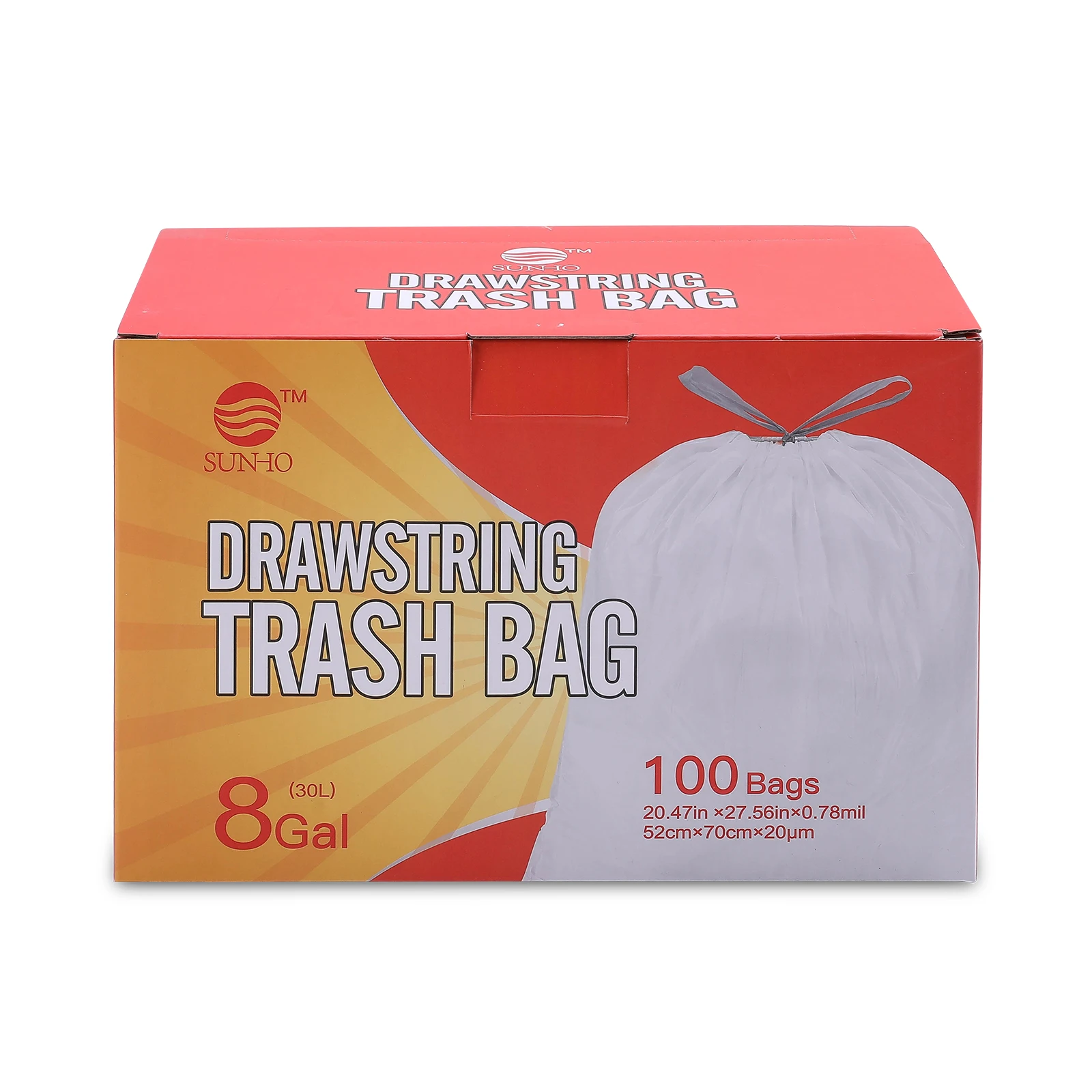 High Strength 30L Coloured Drawstring Trash Bags - China Plastic