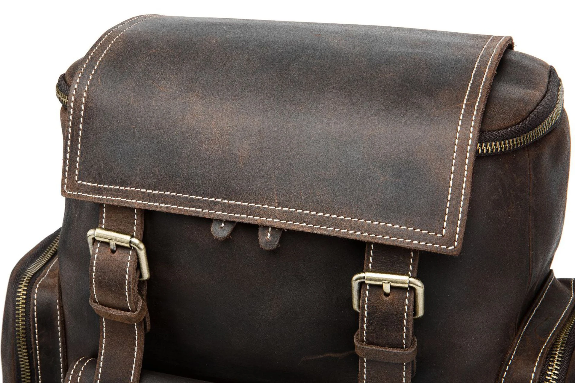 2023 Vintage 100 Full Grain Leather Backpack Waterproof Genuine