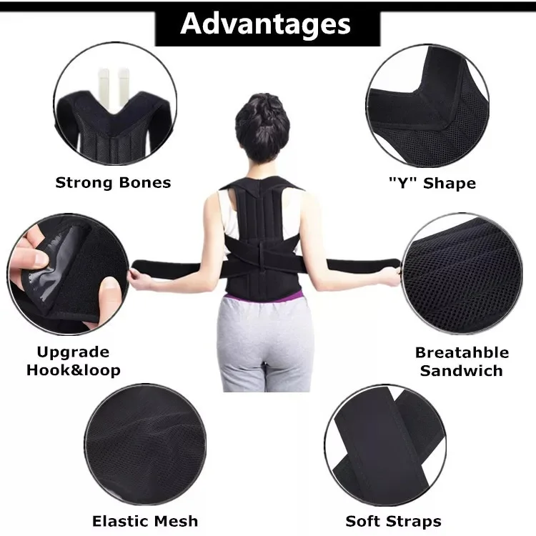 Custom Logo Adjustable Full Back Support Upper And Lower Back Pain