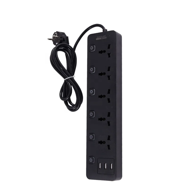 5 Way Universal Standard Grounding Extension European Multi Power Sockets