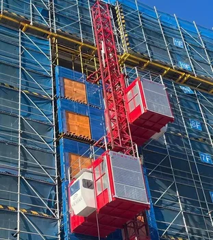 New Construction Hoist Elevator Large Capacity Building Lifting Hoist Moves More Materials Faster Motor Engine Pump PLC