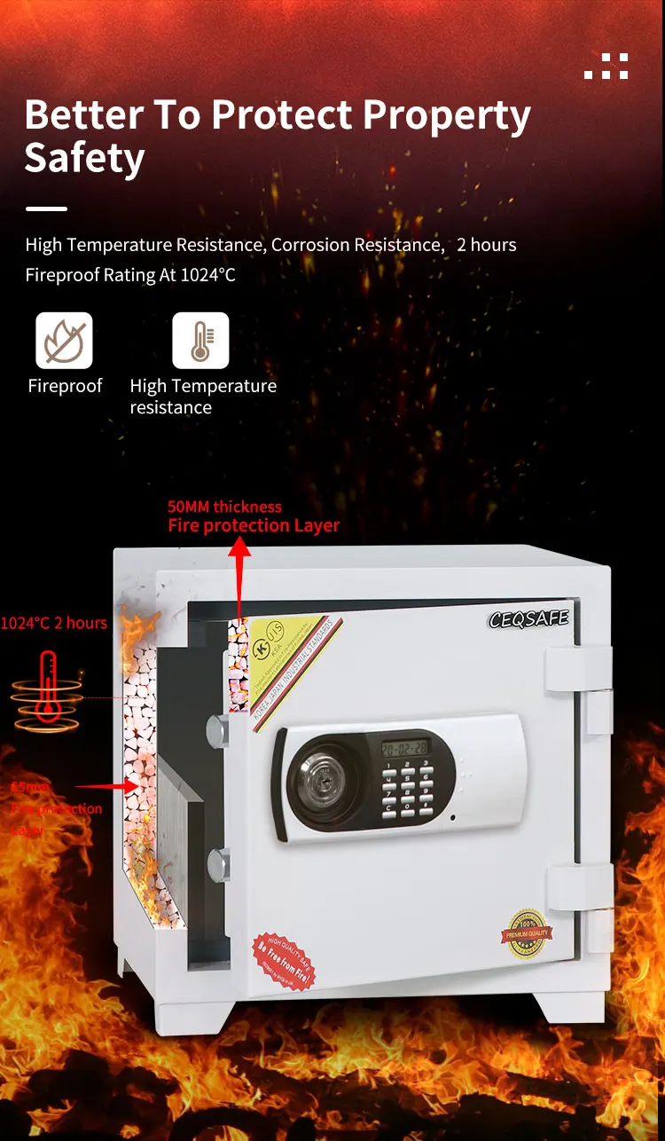 CEQSAFE Fireproof Safe Box New Hot Selling Wholesale Home Hotel Security Fire Proof Safe manufacture