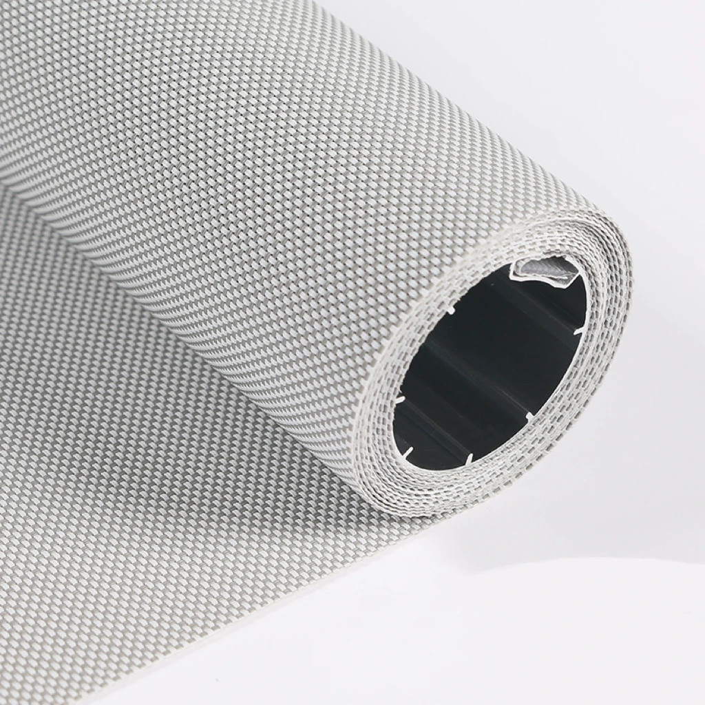 Transparent 430GSM PVC Sunscreen Fabric Roller Blinds with 2/2.5/3m Width for Outdoor Shade
