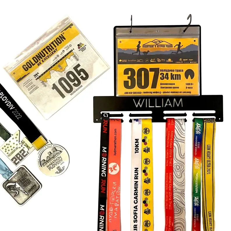 1Set Never Give Up Medal Holder Display Sports Medal Hanger Display - View #11