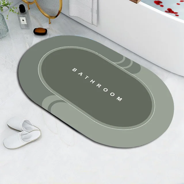 Bathroom Rugs Floor Mat Non Slip Bath Mat Quick Dry Bathroom super absorbent Anti Slip Diatomite Bath Mat supplier