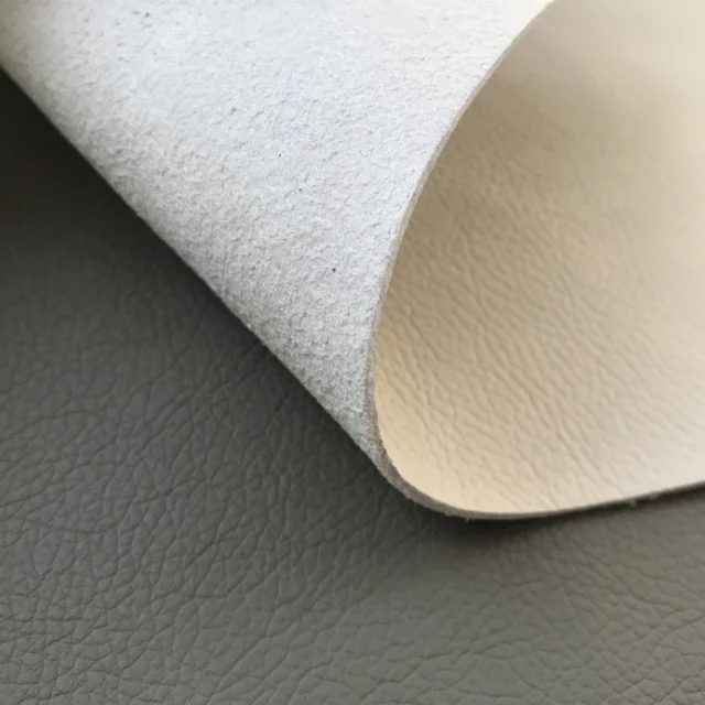 Waterproof Litchi Embossed PU Microfiber Leather Fabric Vinyl for Car Seat Cover Decorative Furniture Use