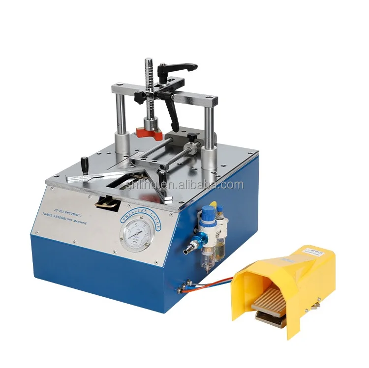 Desktop Pneumatic Photo Picture Frame Pinning Machine Core Component Motor Joiner for Picture Frame Joining