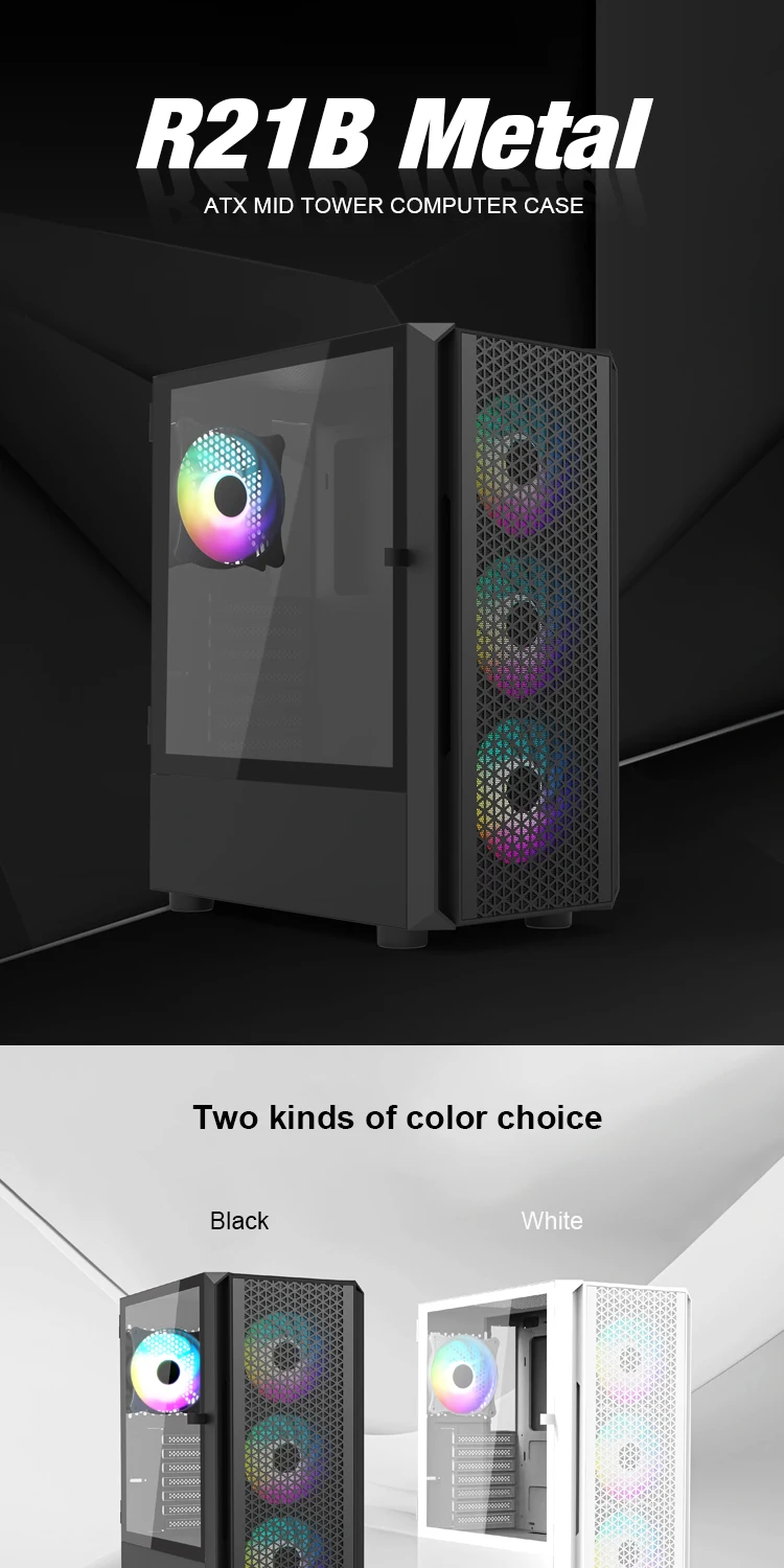 2023 Hot Sale Atx Gaming Case Computer Parts Computer Pc Case With