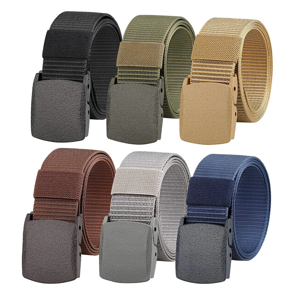 Wholesale Adjustable Training Durable Fashionable Tactical Nylon Belts Men Plastic Buckle Metal Tactical Belt