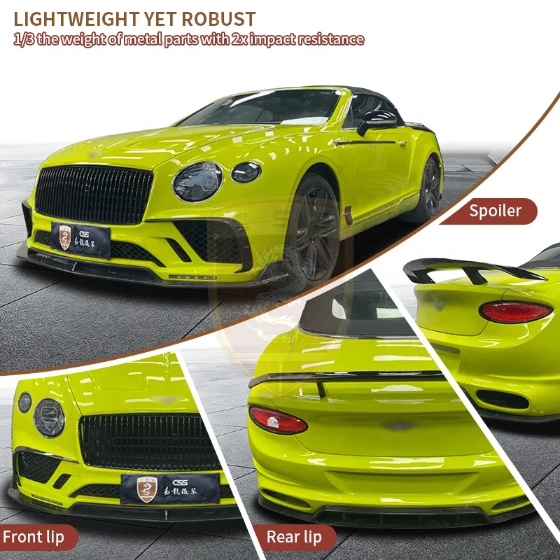 Upgrade 2022 MSY Style Body Kit for Bentley Continental GT 2006-18 Model Car Front Bumper Rear Diffuse Assembly Headlamp Bodykit