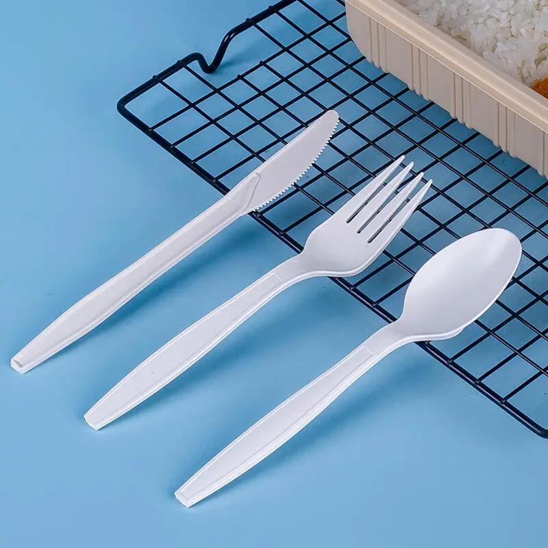 Cornstarch Cutlery Spoon Packaging Disposable Tableware Party Set