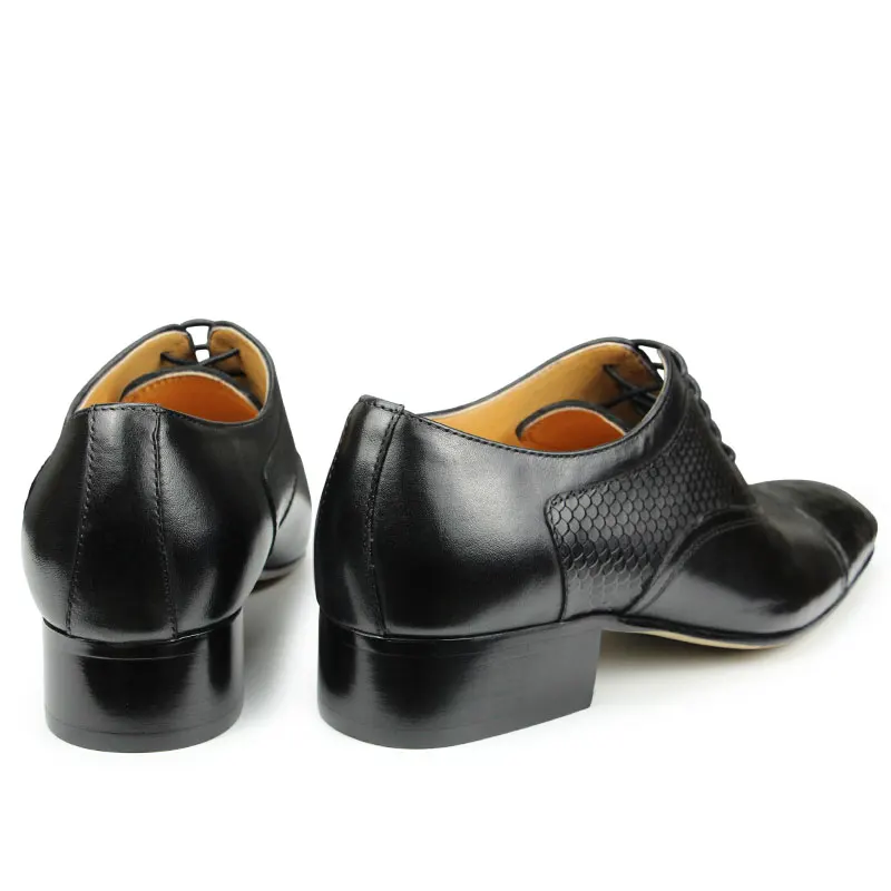 High Quality Men's Social Oxford Lace-up Pointed Toe Dress Shoes Custom  Handmade Classic Leather Wedding Winter Formal Printed