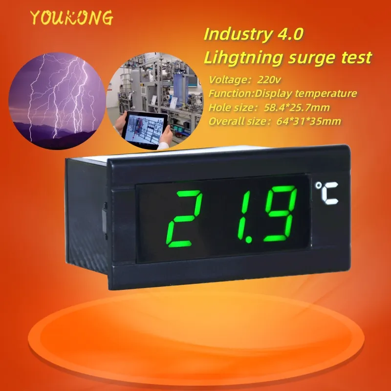 Refrigerator/Freezer Thermometer, tube type, -20 to 80F (-30 to 30 C)  temperature range, clips