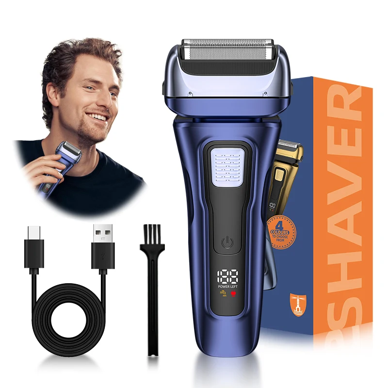 Cross-Border Exclusive Electric Shaver with USB Charging Full Body Washing Three Reciprocating Blades for Household Hotel Use