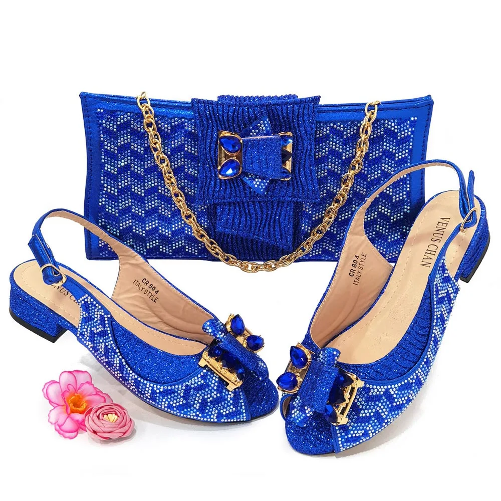 2022 Latest Fashionable Slingbacks Shoes and Bag Set in Magenta Color For  Royal Wedding Party Sandals