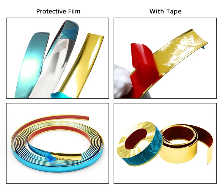 Custom Metallic Brushed Golden Decorative Glue For Pvc Edging Banding