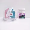 Purple heart-shape glitter