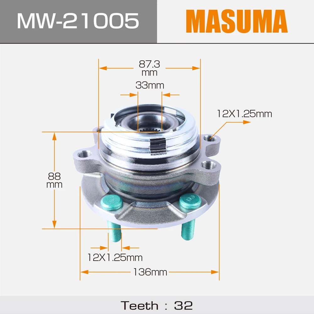 MW-21005 MASUMA автомобиля автоматическая коробка передач вес задний  подшипник ступицы колеса 40202-JP11A 40203-JP11A для NISSAN MURANO|  Alibaba.com