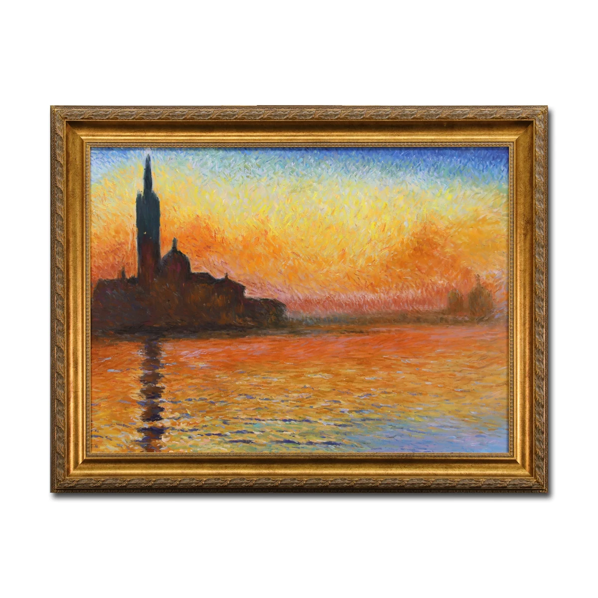 Paintings for Living Room Wall San Giorgio Maggiore at Dusk by Claude Oscar Monet Oil Painting Handmade Hotel Decor Wall Artwork