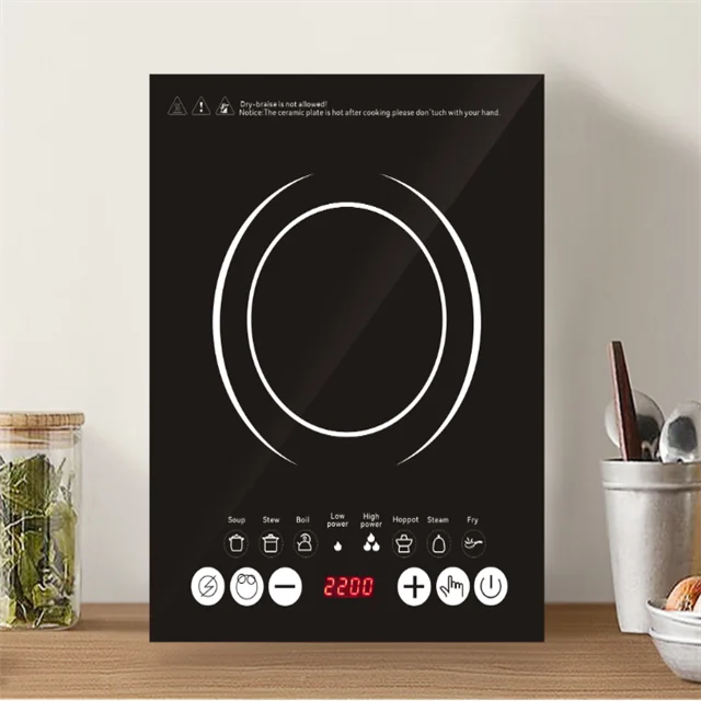 Household 2200W electric stove multi-function digital burner induction cooker glass ceramic glass
