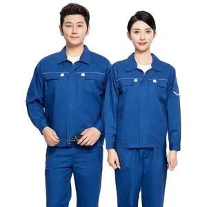 High Quality Men's Summer Long Sleeve Work Uniform Comfortable Navy Blue Cheap Wholesale Work Uniforms