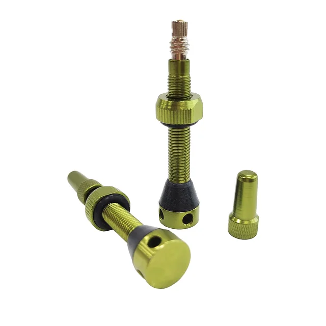 New Road Bike Tubeless Valve Aluminum Alloy Lemon/Pink/Gray/Neon Color Bicycle Tubeless Valves F/V Presta Valve Cycling Parts
