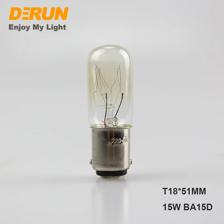 Factory BA15D Incandescent Bulb T20 T25 10W 15W Transparent Glass Tungsten Bulb Mini T Shape Incandescent Bulb Lamp