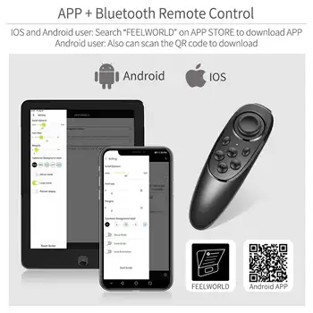 FEELWORLD TP2A Remote Control & Lens Adapter Rings DSLR Camera Portable Smartphone Mini Teleprompter detail image