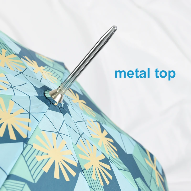 Customized Large UV Protection Umbrella Middle Leg Clamp Windproof Patio Outdoor Chair for Beach Travel Playa Straight Pattern