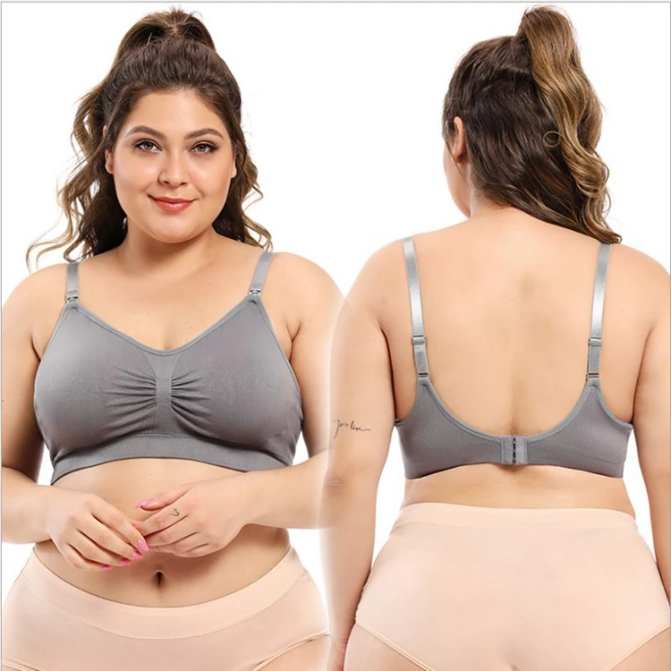 High Quality Pregnant Breastfeeding Bra Plus Size Comfort Sleep Front