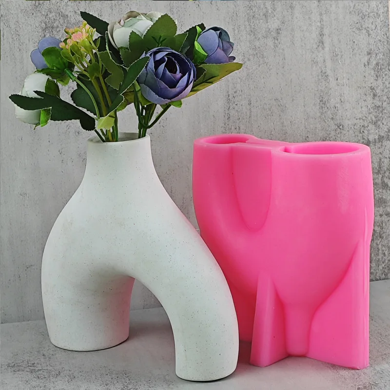 Vs001 Ins Style Flower Pot Gypsum Large Vases Silicone Molds Vase