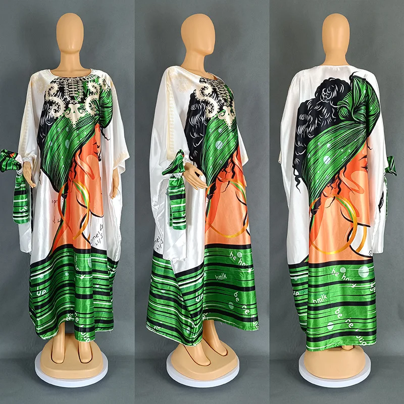 2024 Spring Summer Muslim Fashion Abaya Dashiki Long Maxi Dress