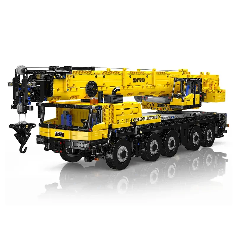 LuHu for Mould King 17073 Yellow Motorized LTM1110 Crane Toy High