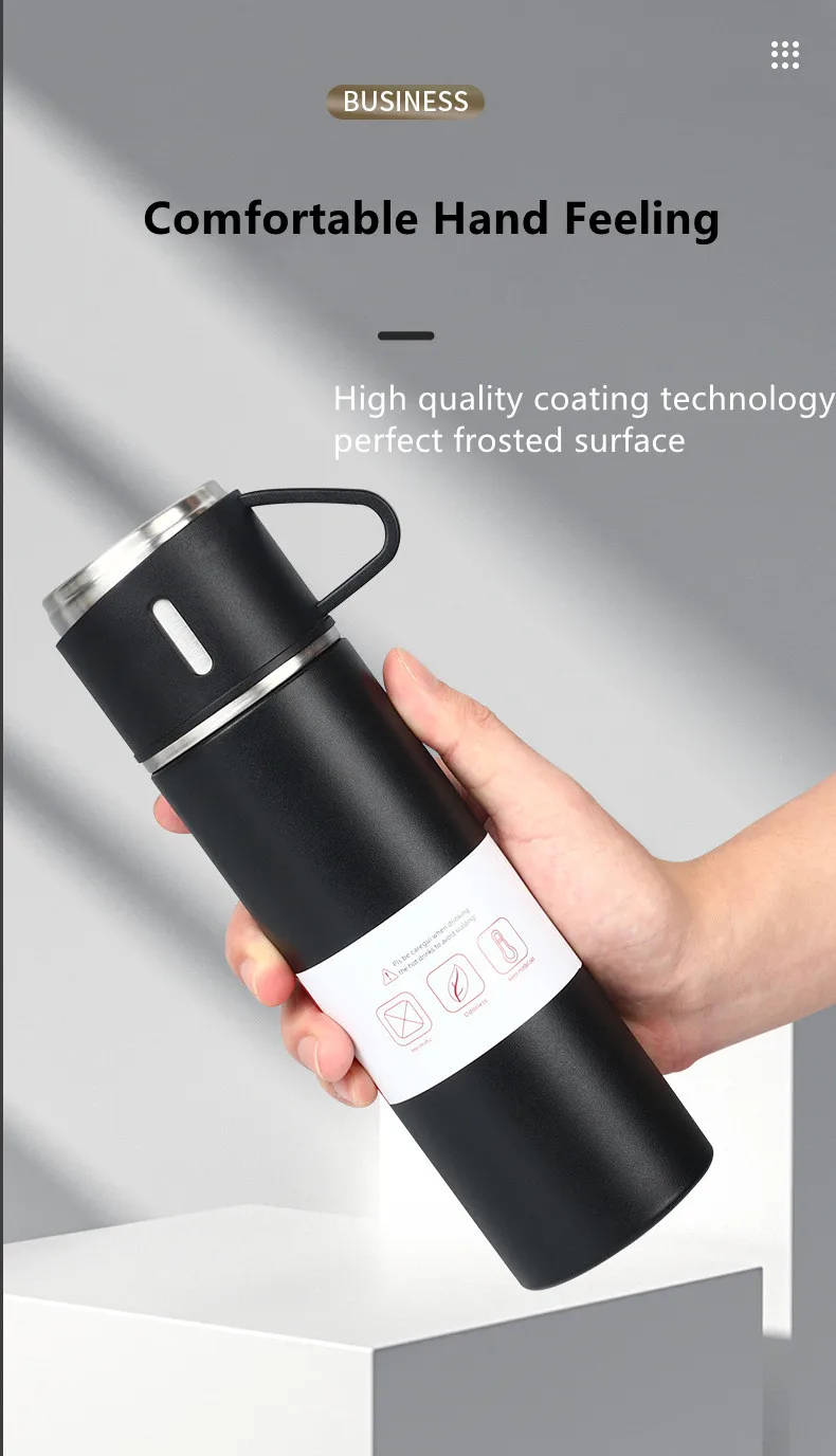 304 stainless steel vacuum thermos water bottle with custom logo for promotion