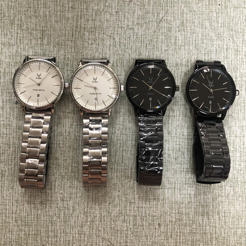 OEM Custom Logo Simple Design Watch Silver Stainless Steel Men Wrist Watch Minimalist Watch