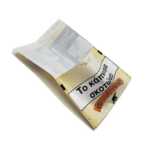 Wholesale Heat Seal Foil Mylar Plastic 100g Hand Rolling Cigar Tobacco Leaf Pouch Packaging Bag