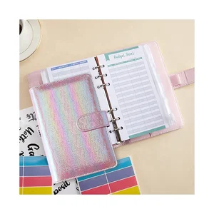 Wholesale Custom logo Pu Leather A5 A6 Set With Cash Envelopes Money 2026 Planners Notebook 6 Rings Journal Budget Binders