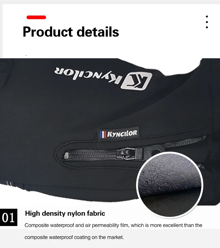 Водонепроницаемые теплые мотоциклетные гоночные перчатки с пальцами для сенсорного экрана на осень-зиму, спортивные походные велосипедные перчатки