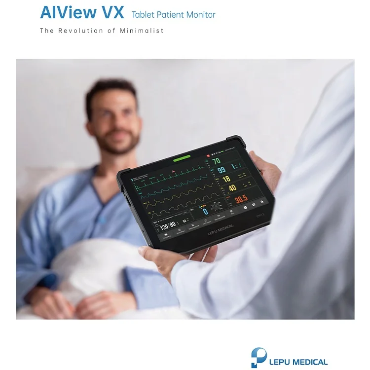 Lepu Clinic Multi Parameter Touch Screen Transport Handheld Vital Sign Monitor