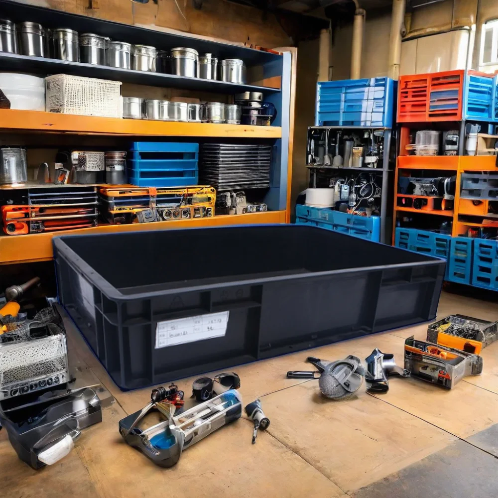 Industrial Design PP Turnover Storage Box Logistic EU Packaging Cover Warehouse Workshop Electronic Components Cover Electronic