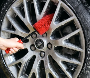 Nylex Soft Bristle Auto Detailing Brush Nylon Wheel Cleaning Wheel Rim Brush Flexible Plastic Material Car Alloy Wheel Cleaning