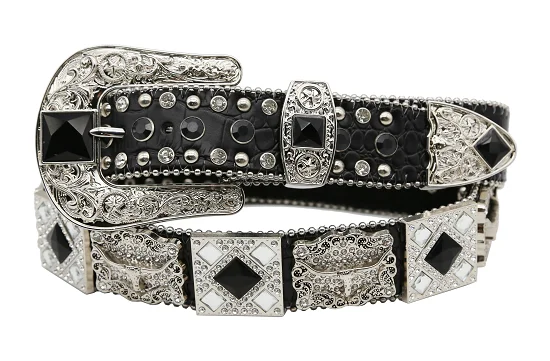 Rhinestone Cowboy Belt Bling Bling Style for Men Women
