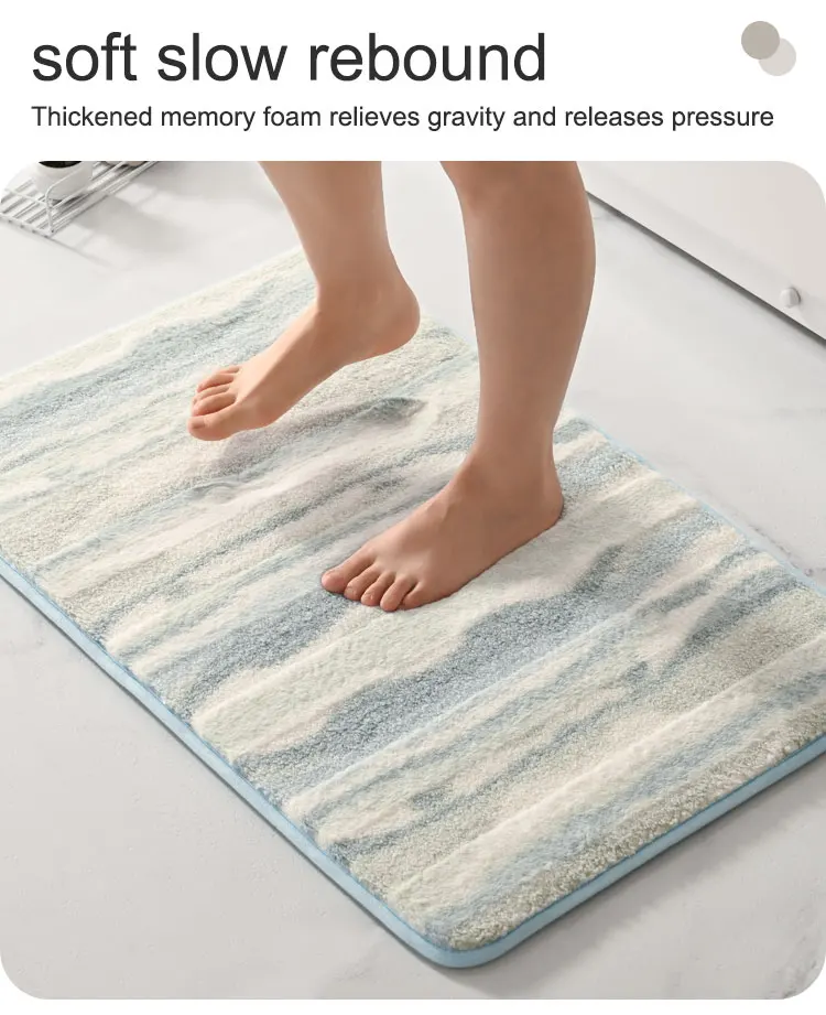  Luxury Bath Rug Soft Velvet Plush Anti-Slip Super Water Absorbent Floor Mat Custom Shape for Home Hotel Use Washable Bedroom details