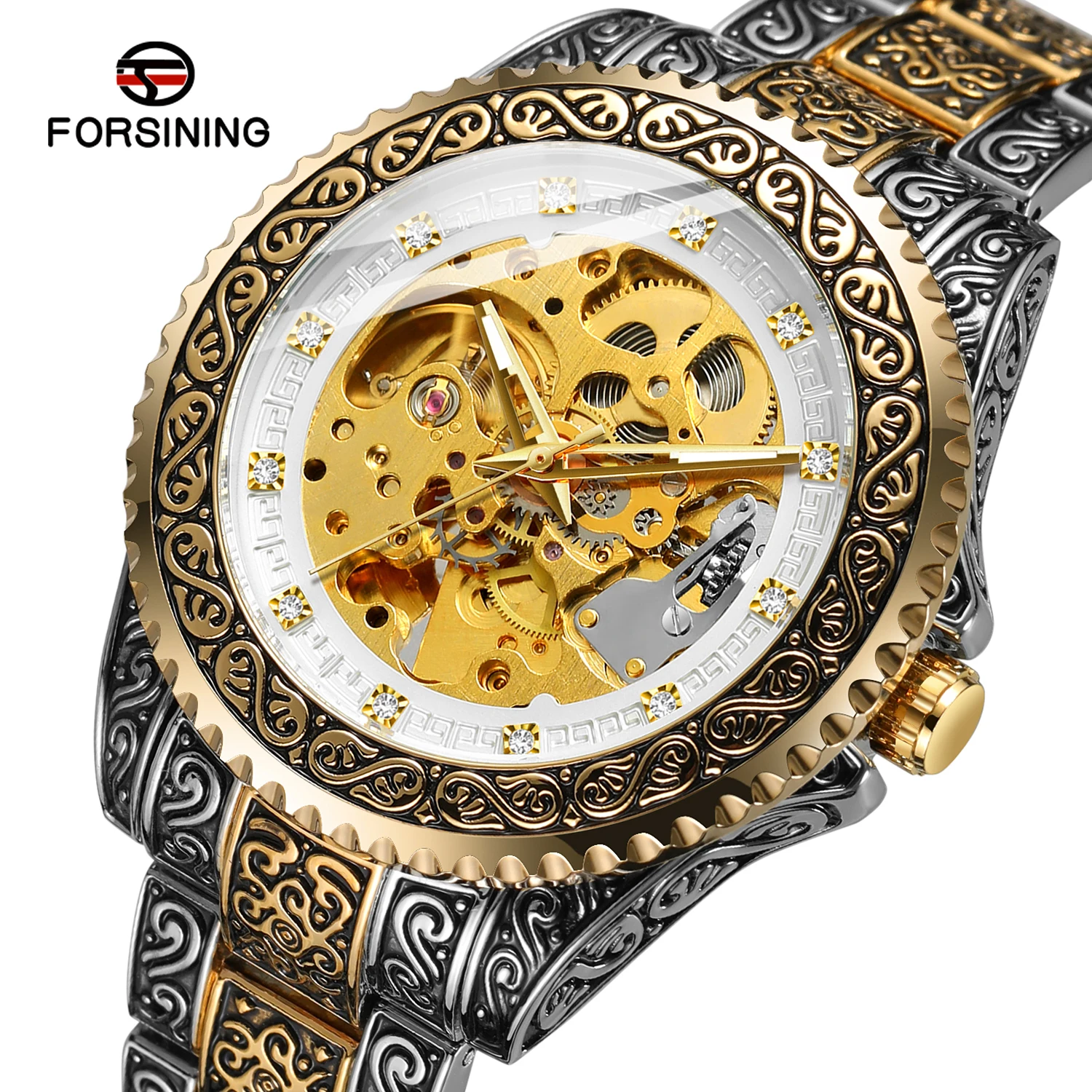 Forsining Popular Design Automatic Skeleton Mechanical Watch