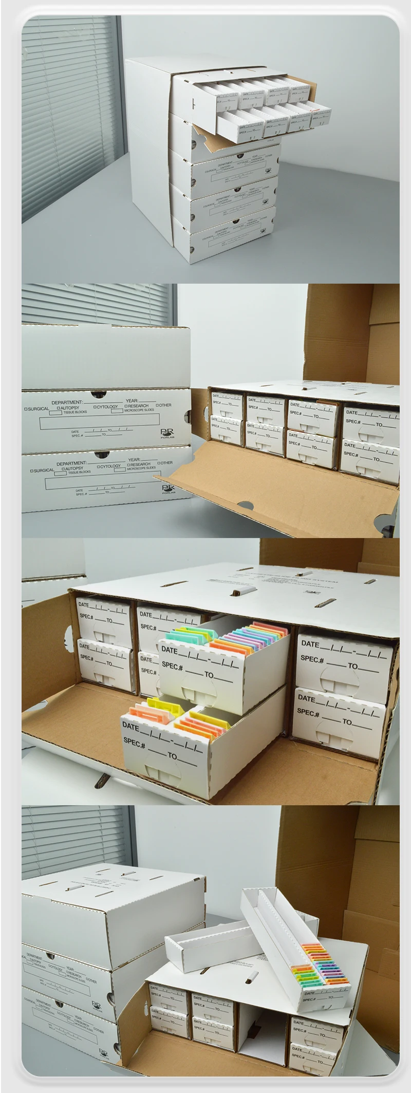 paraffin block storage boxes