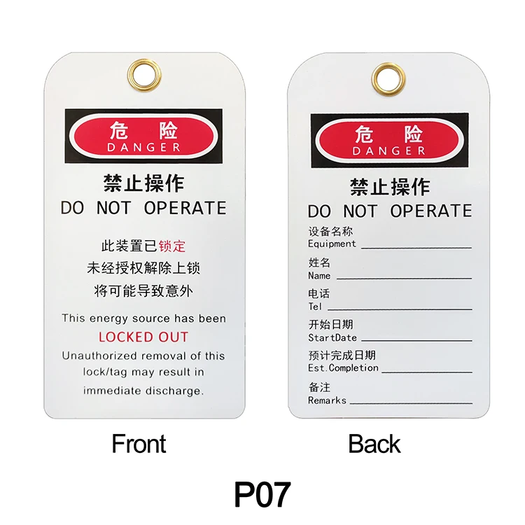 Oem Loto Pvc Tag Lockout Warning Sign Tagout Safety Danger Tags - Buy ...