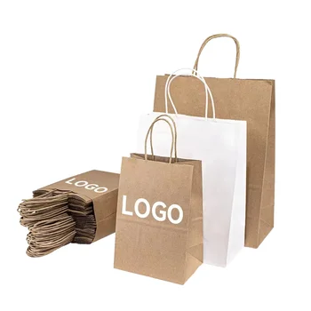 Custom kraft paper bags  Green kraft paper bag  Logo kraft paper bag