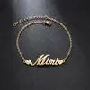 Pulseras y tobilleras chapadas en oro con longitudes de cadena personalizables