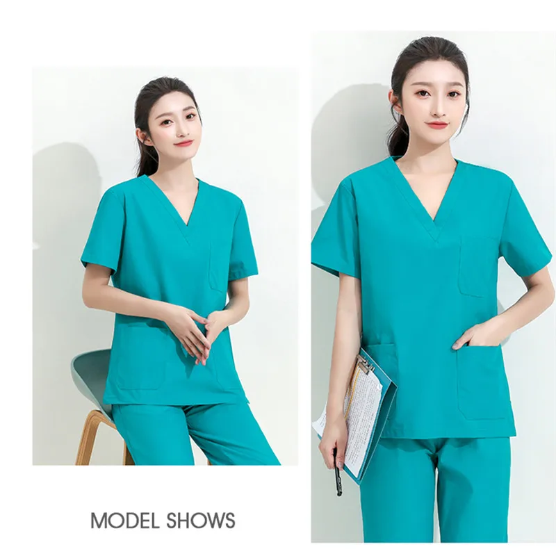 Hospital Wholesale Tops And Pants Medical Women Nursing Scrubs Uniforms Sets